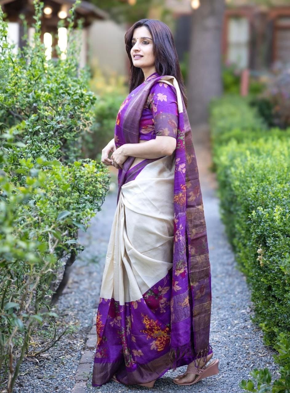 MG 477 Linen Digital Printed Daily Wear Saree Wholesale Online
